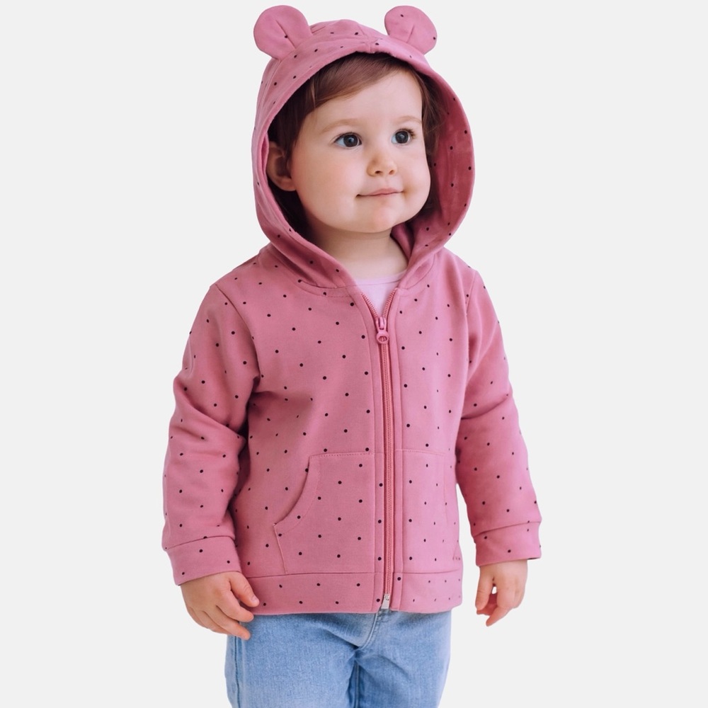 Mighty Goods Zip-Up Bear Ears Hoodie Jacket
